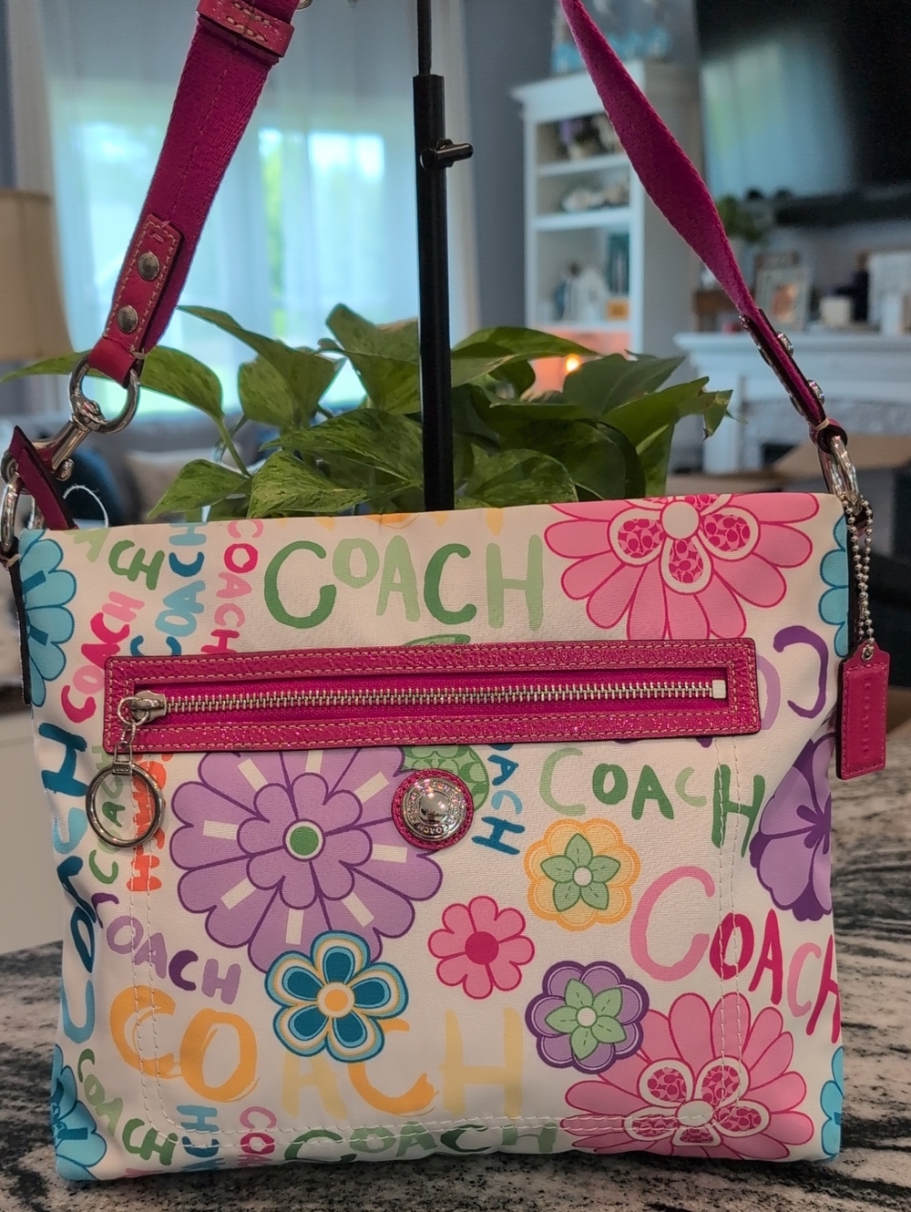 Coach Poppy Daisy Floral Graffiti Crossbody Bag - RARE
